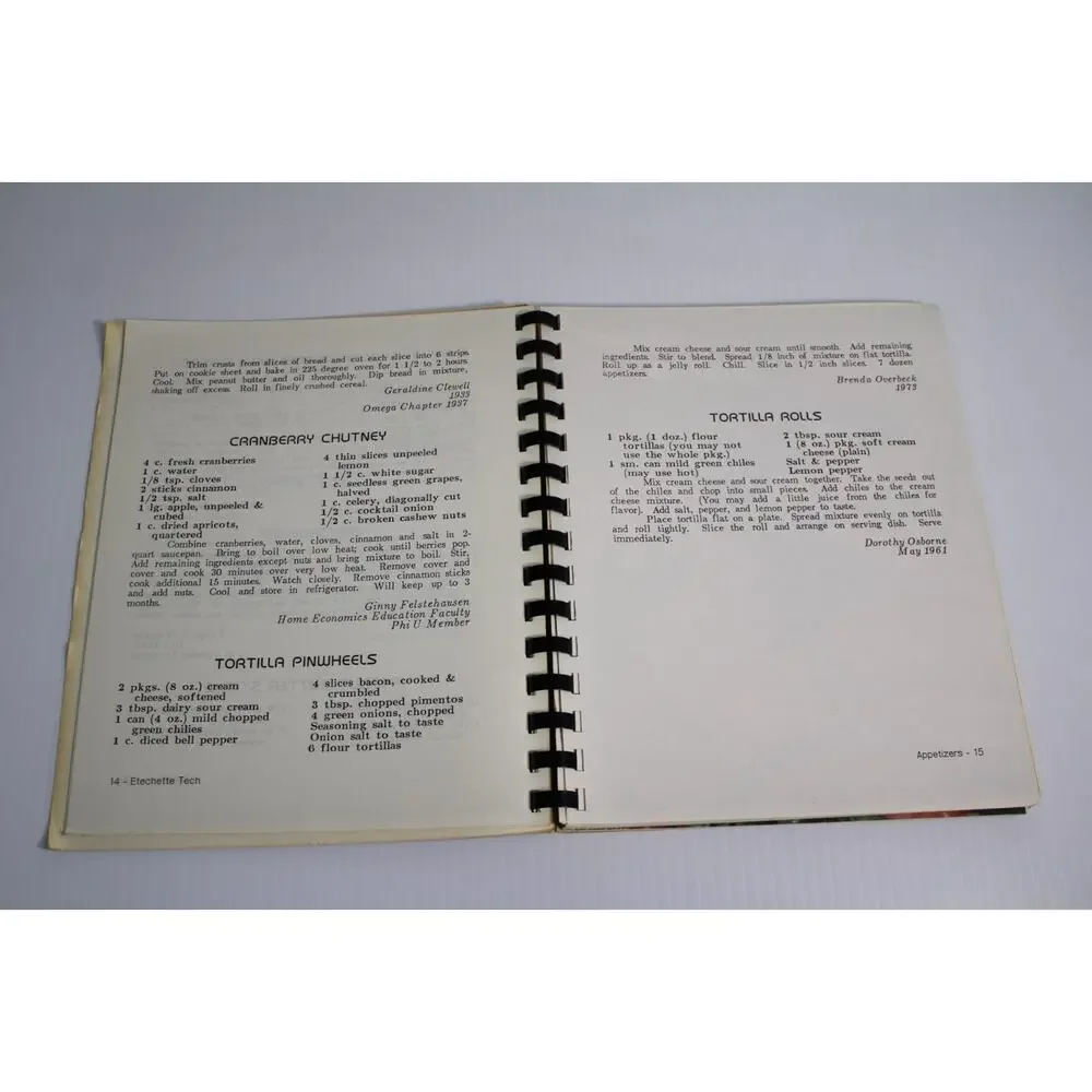 Vintage 1986 Etechette Tech Cookbook Texas Tech University Home Economics Phi U
